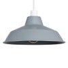 MiniSun | Retro Style Gloss Grey Metal Reflector Ceiling Light