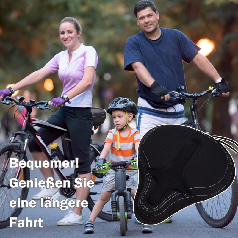 Daway C6 Comfortable Bicycle Saddle Cover with Foam Gel Padding,