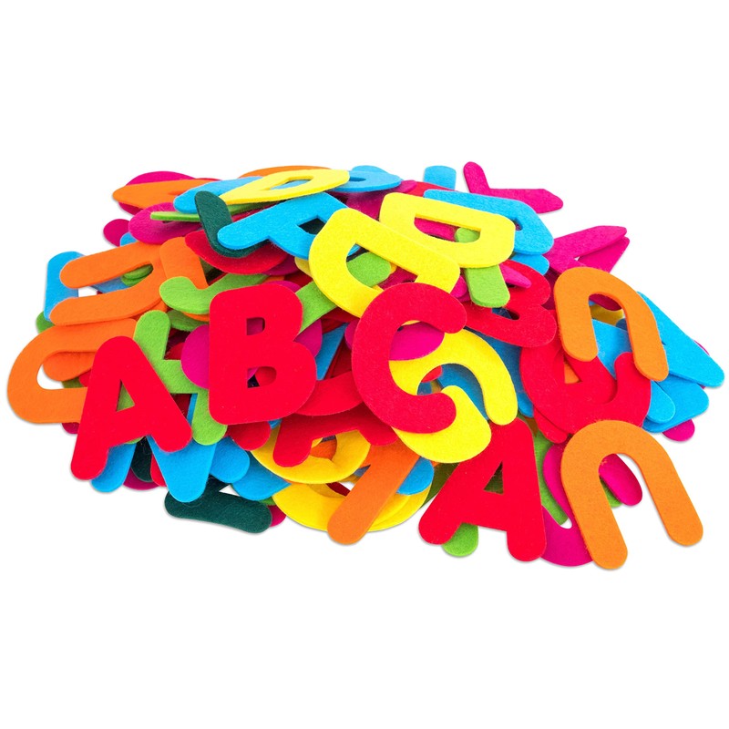 Felt Letters Colourful 150 Capital Letters - Children's Craft Supplies