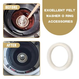 Felt Washer Replacement for Breville Espresso Machine Grinders BES870, BES878, BES880, BES980, BES990, BCG600, BCG820, Used to Clean Espresso Coffee Machines Grinder Wool Ring Accessories Parts