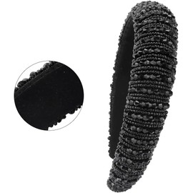 Rhinestone Headbands for Women Fashion Crystal Diamond Bling Headbands Hair Hoops Padded Headband Beaded Hairband Headpiece