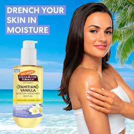 Palmer's Cocoa Butter Formula Tahitian Vanilla Body Oil, Aceite Hidratante con Manteca de Karité y Vitamina E para una Piel Más Suave, Humectación 72 Horas, Dermatológicamente Probado, 192ml
