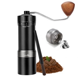 burrbuzz MB2 Manual Coffee Grinder, External Adjustment, 35g Large Capacity Burr Grinder, Magnetic Catch Cup Less Mess, Stainless Steel Burr Espresso Grinder Great Flavor in Pour Over, French Press