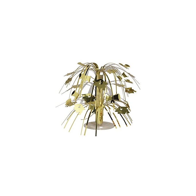 "Creative Converting Gold Mini Cascade Graduation Centerpiece, 8.5""-1 Pc" (263011)