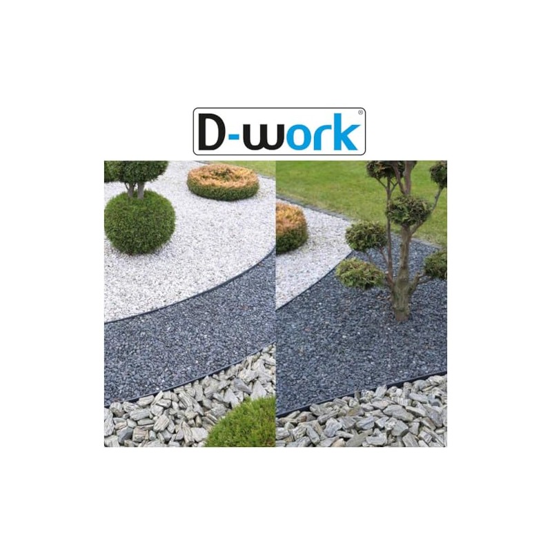 Garden Edging Flexible Smooth Anthracite Grey Height 10cm x Length