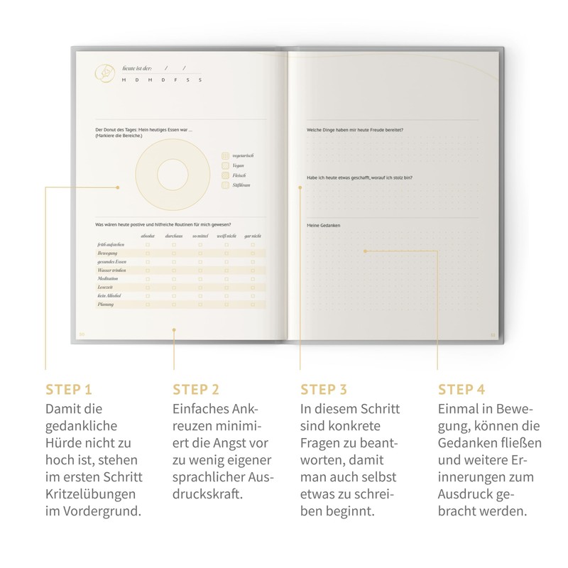 Four Steps Journal - Diary for a Sustainable Positive Routine,