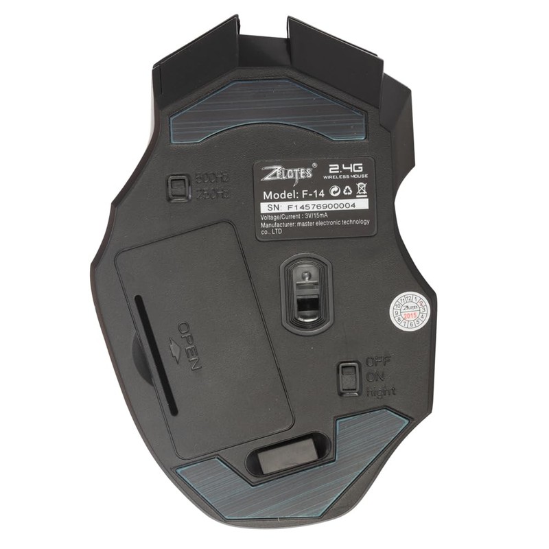 zelotes Ergonomic Wireless Mouse for Laptop,4 Adjustable DPI,7 Buttons Energy-saving