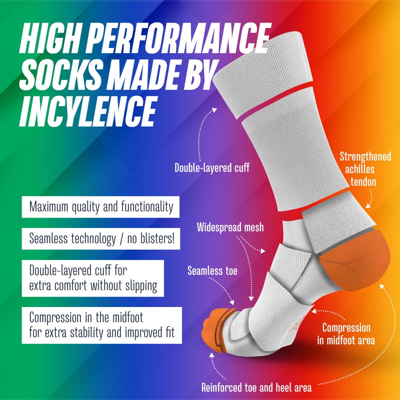 INCYLENCE Pride Running Socks for Men and Women, Breathable Running