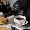 LUKA Ceramic Demitasse Espresso Cups Set with Saucers and Metal