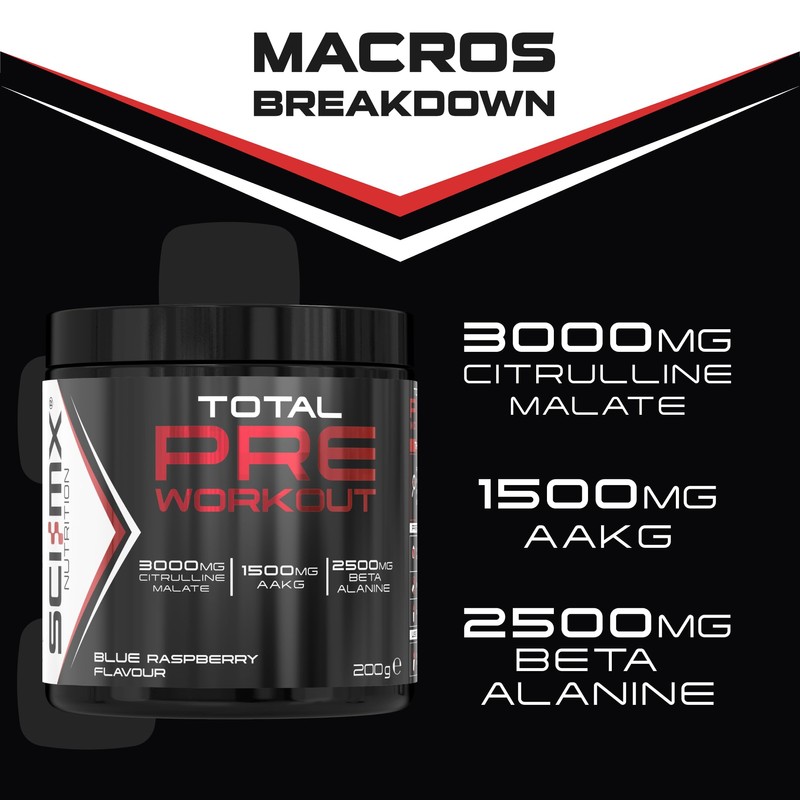 SCI-MX - Total Pre Workout - Blue Raspberry Flavour -