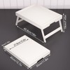 Fibogollo 2 Pack Bamboo Bed Tray Table with Folding Legs,Breakfast