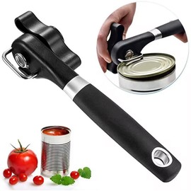 Safe Cut Can Opener, Smooth Edge Can Opener - Can Opener Handheld, Manual Can Opener, Ergonomic Smooth Edge, Food Grade Stainless Steel Cutting Can Opener for Kitchen & Restaurant