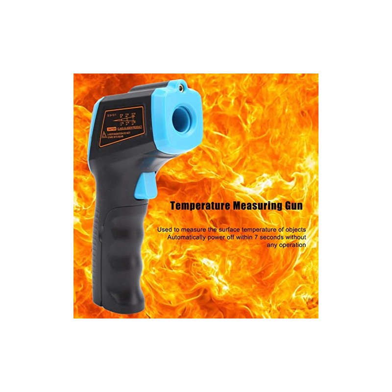 Infrared Temperature Measuring Gun, LCD Display, Industrial Thermometer, No Touch