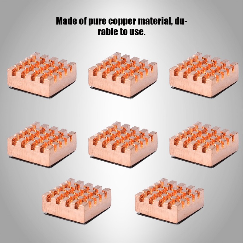 8PCS Pure Copper RAM Heat Sink Cooling Fin Heatsink for