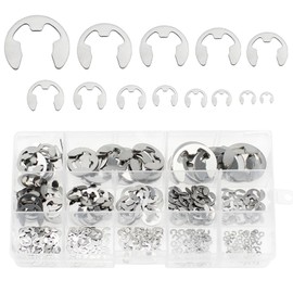 400 Pieces E-Clip Lock Ring for Outdoor E-Clip, Inner Retaining Ring Stainless Steel Inner Circlip Set 13 Sizes M1.5-M15, E Circlip Set Assortment