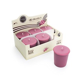 Mulberry Soy Votive Candles - Scented with Natural Fragrance Oils - 6 Dark Red Natural Votive Candle Refills - Christmas & Holiday Collection