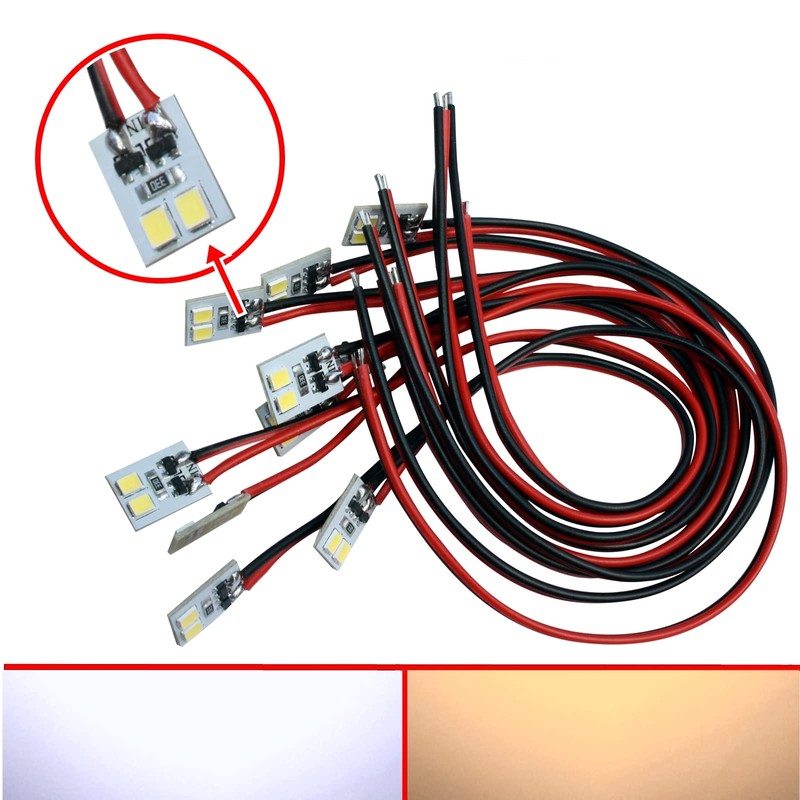 LED House Lighting 10 x 10 mm White with Cable