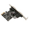 2 Port PCI Express RS232 DB9 Serial Port Card PCIe