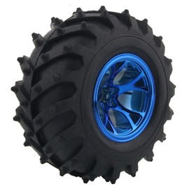 Haruhana 4-in-1 Pair! Falling Radio Specifications, 1/10 RC Car, Off-Road, Monster Truck, Big Tire System, 4WD 2WD 4WD (Includes Spikes), Inner Diameter 2.0 inches (52 mm), Width 2.2 inches (57 mm), 0.5 inches (12 mm), Compatible with Hex Wheel Hubs, Inn