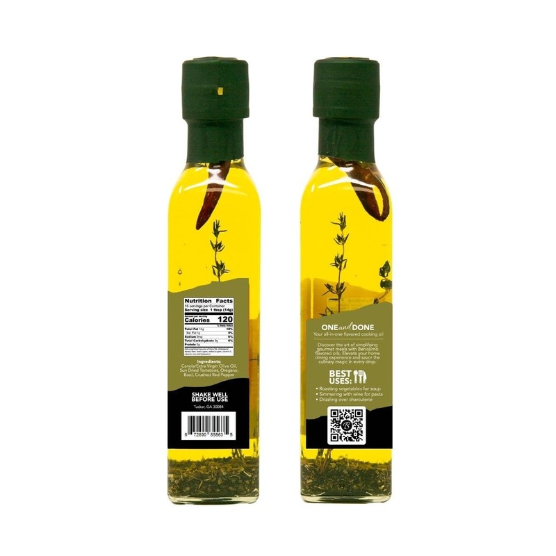 Benissimo Basil and Sun Dried Tomato Herb Infused Oil, All