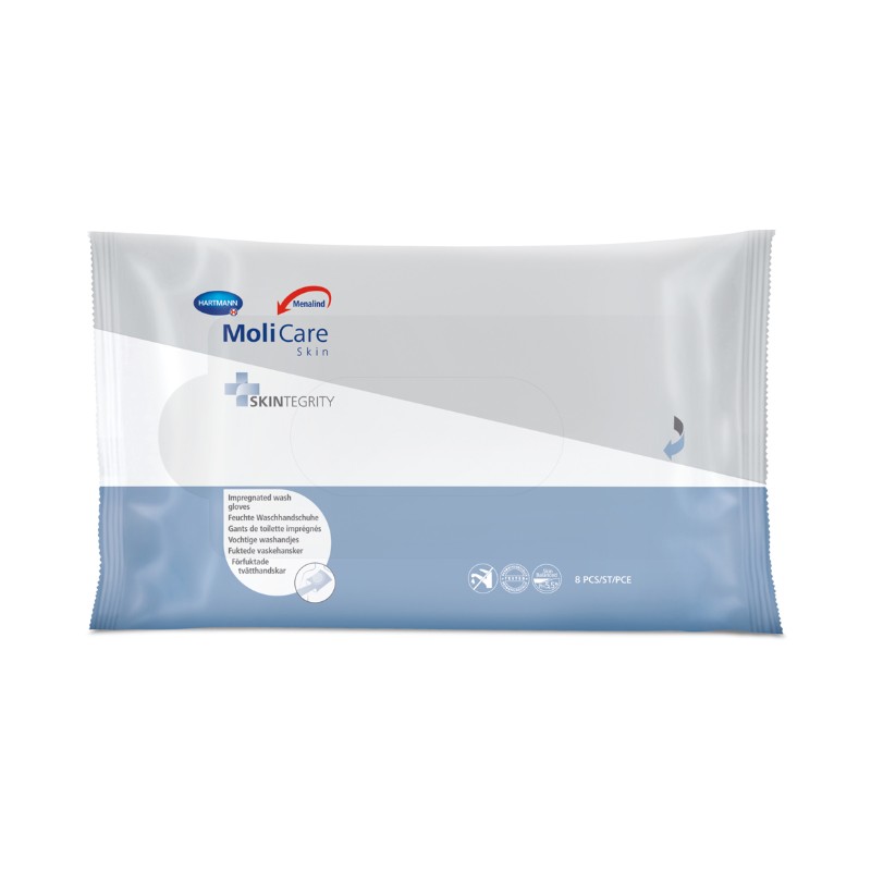 Molicare Skin Wash Gloves 8 Pack