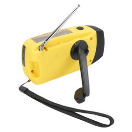 Generic 5000mAh Emergency Crank Radio, Solar Hand Crank AM FM Portable Radio with SOS Alarm, Flashlight for Power Outage, Camping, Hiking (European Version)