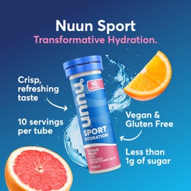 Nuun Sport Electrolyte Tablets for Proactive Hydration, Mixed Flavors, 4 Pack (40 Servings)