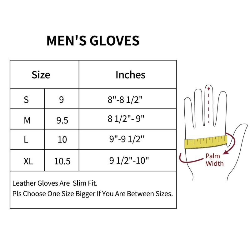 FIORETTO Men Genuine Leather Fingerless Gloves - Punk Half Finger