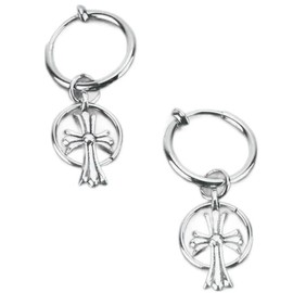 BTS Jimin Cross Ring Earrings, Men and Women, Popular Type for Binaural, 2 Pieces, Cross Fake Earrings
