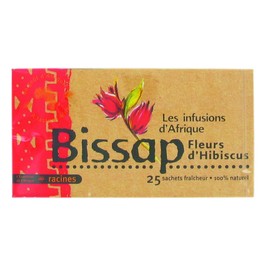 [Infusion 100% Bissap] Set of 2 Bissap Infusion Boxes | Hibiscus Flower Tea - Karkade | 100% Natural | 2 x 25 Filter Bags of 1.6 g