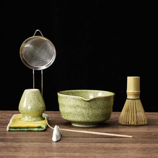 Matcha Set, Matcha Whisk Set, Matcha Bowl with Spout and