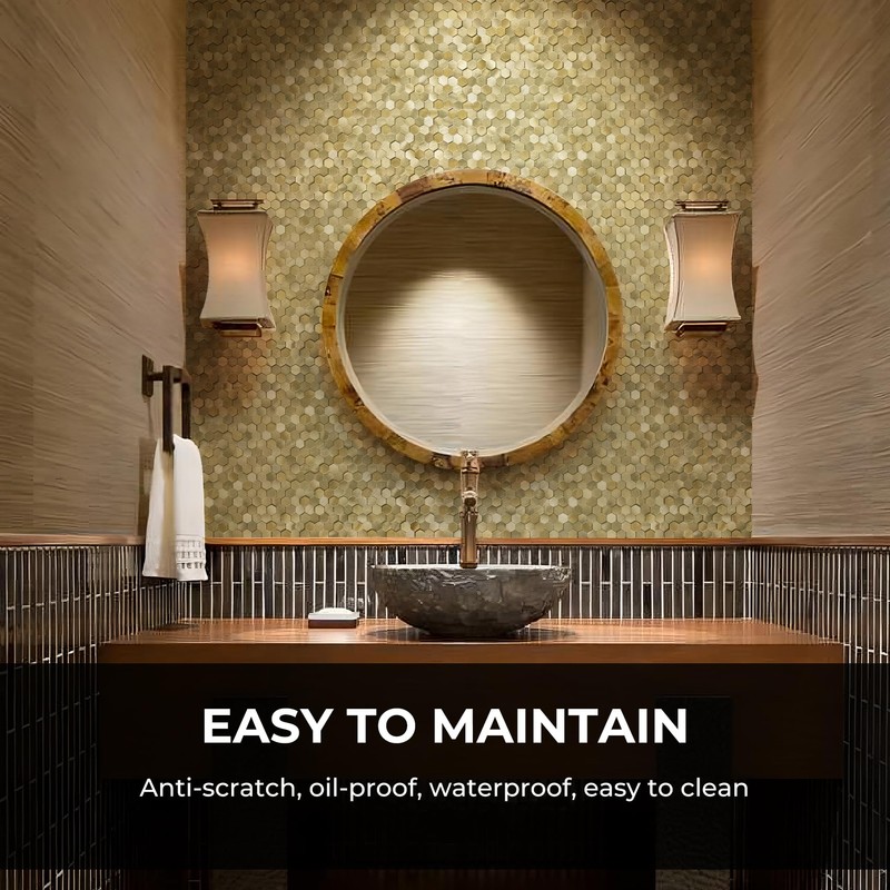 STICKGOO Peel and Stick Backsplash Tiles, Stick on Mosaic Self