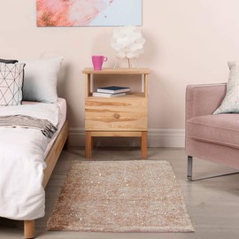 Emma Barclay Twinkle - Super Soft Bath Mat – Luxury Bath Mat With Sparkle Detailing, 60% Polyester, 40% Cotton in Blush Pink - 50x80cm