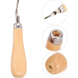 Lcyen Lino Cutting Tools Kit with Wooden Handle Awl - Wood Engraving Craft Kit with 10 Blades and Brushs, for Printmaking Engraving, Clay Sculpture, Handicrafts Engraving, Lino Printing