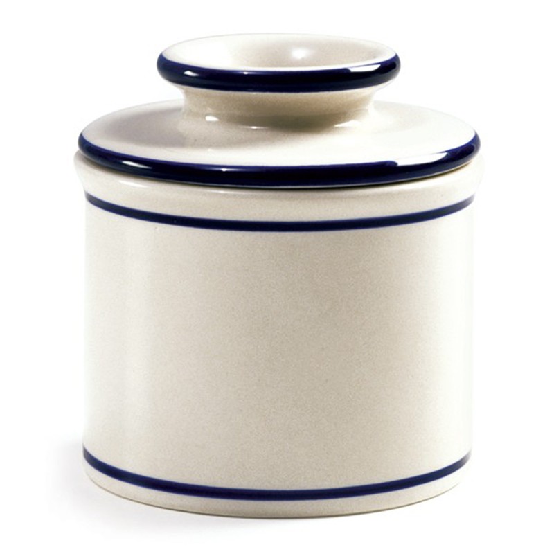 Norpro Glazed Stoneware Butter Keeper,White