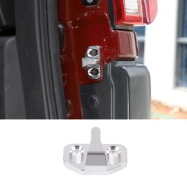 Tailgate Lock Buckle Replacement Fit for Toyota FJ Cruiser 2003-2021, Prado 120 150, RAV4 2006-2012, Tail Door Latch Protection Trim Cover Reduce Abnormal Noise(Silver)