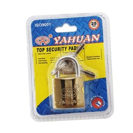 Brass Padlock with Key Set for Small Lockers Compact 2ea