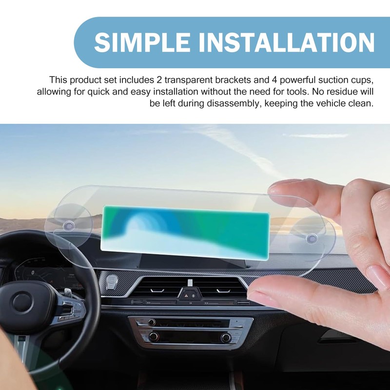 Opuweiy EZ Pass Holder, Easy-to-pass Transparent Bracket, Car Windshield EZ