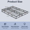 Arhomefurni Box Spring, Metal Frame Mattress Foundation with Fabric Cover,