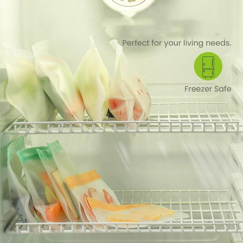 20 Piezas Bolsas Ziploc De Reutilizables Para Alimentos