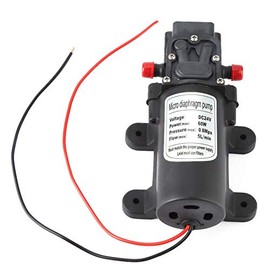 Bomba de Diafragma Presión 12V, Alta Eficiencia 5L/min, Bomba de Agua Eléctrica Mini con 1.5m Succión para Caravana RV Barco Pesca Marina