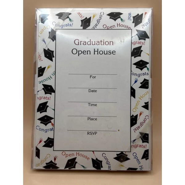Rainbowworld! Graduation Open House Cards w/Envelope’s - Qty 10 Rainbow