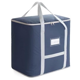 IWEIK Multipurpose Extra Large Moving Bags Storage Bags Duffle Bags Heavy Duty Tote for Moving, Storage, Camping and Travel (50L, Grey)