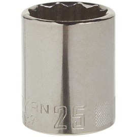 CRAFTSMAN Shallow Socket, Metric, 1/2-Inch Drive, 25mm, 12-Point (CMMT44269)