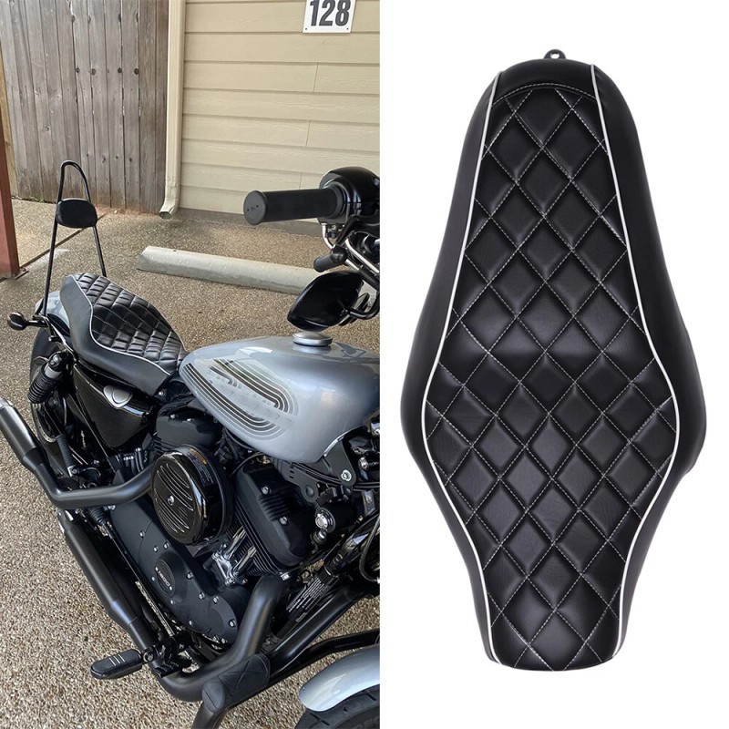 KEEPDSGN Black Two Up Driver Passenger Seat For Harley Sportster