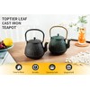 Toptier Tea Kettle for Stove Top, Cast Iron Teapot Stovetop