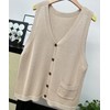 KOEKOI Women's Knit Vest, Spring, Autumn, Summer, Top, Pullover, Summer,