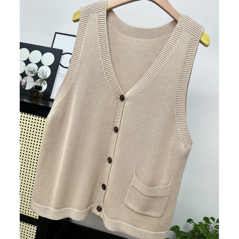 KOEKOI Women's Knit Vest, Spring, Autumn, Summer, Top, Pullover, Summer,