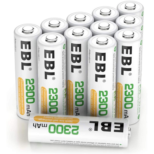 EBL AA Rechargeable Batteries High Capacity (12 Pack)