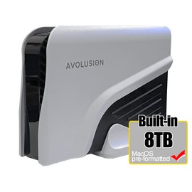Avolusion PRO-Z Series 8TB USB 3.0 External Hard Drive for MacOS Devices, Time Machine (White) (Renewed)